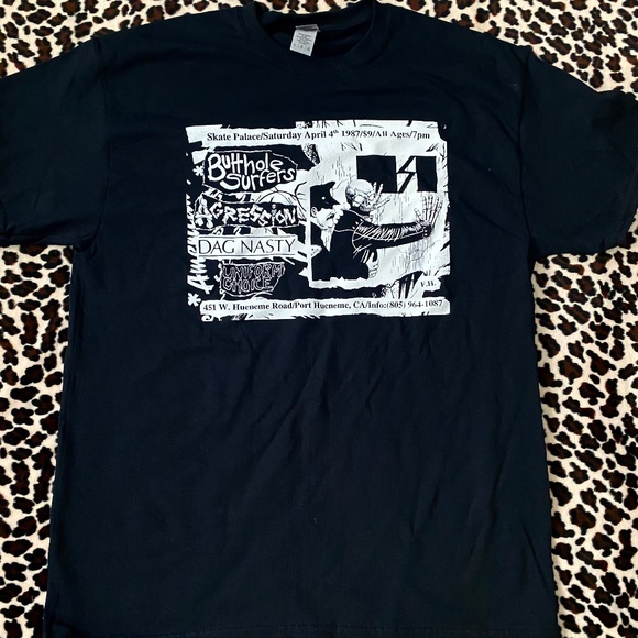 Agression Dag Nasty Butthole Surfers Vintage Flyer Tee - Picture 1 of 2